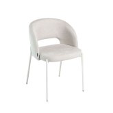 Chaise Rembourrée Harmony Sable Pieds Ivoire | Ukukhome